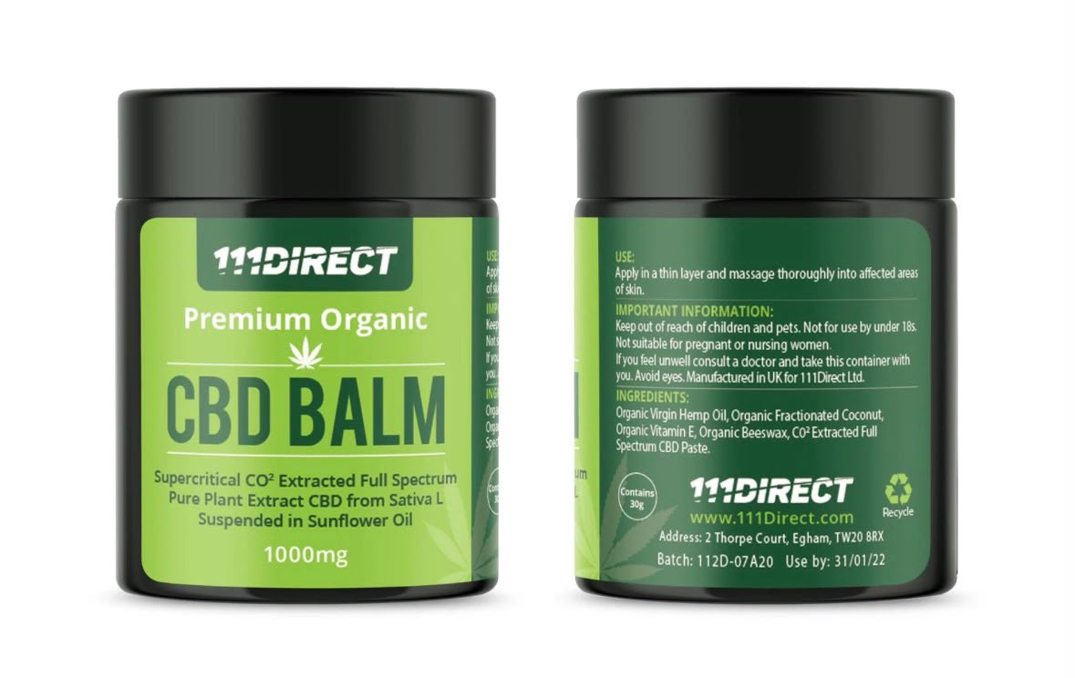 1000mg Full Spectrum CBD Balm